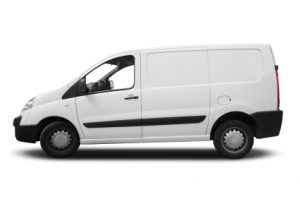White conversion van. Conversion and modified van accidens.