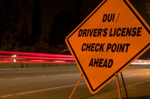DUI / Drivers License Check Point Ahead Sign