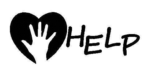 HELP Logo with Hand over a Heart
