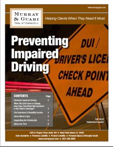Murray Guari Newsletter Fall 2015. Edition includes Preventing Impaired Driving and When My Child Goes to College, How Does that Affect My Insurance or Child’s Coverage.