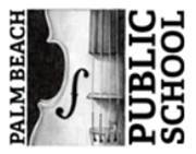 Palm Beach Public School's Strings in the Spring's logo. Murray Guari is a sponsor of the Strings in the Spring's Concert.