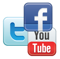 Social Media Collageincluding Twitter, Facebook and YoutTube. Social Media and the Potential Impact on Personal Injury Claims.