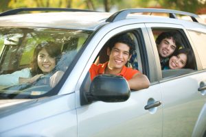 Teen Driving an SUV with friends in the car. The AAA Foundation for Traffic Safety analyzed nearly 1,700 videos that capture the actions of teen drivers in the moments before a crash. It found that distractions were a factor in nearly 6 of 10 moderate to severe crashes. 