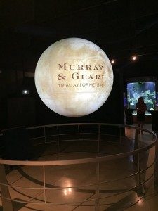 Murray Guari was a We are proud sponsors of the Palm Beach Public's recent auction. Here is a photo of a lit world globe with our firm logo on it.