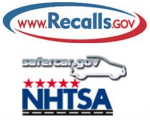 www.recalls.com and safercar.gov website logos and icons