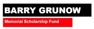 Black, Red and White Logo for the Barry Grunow Memorial Fund.