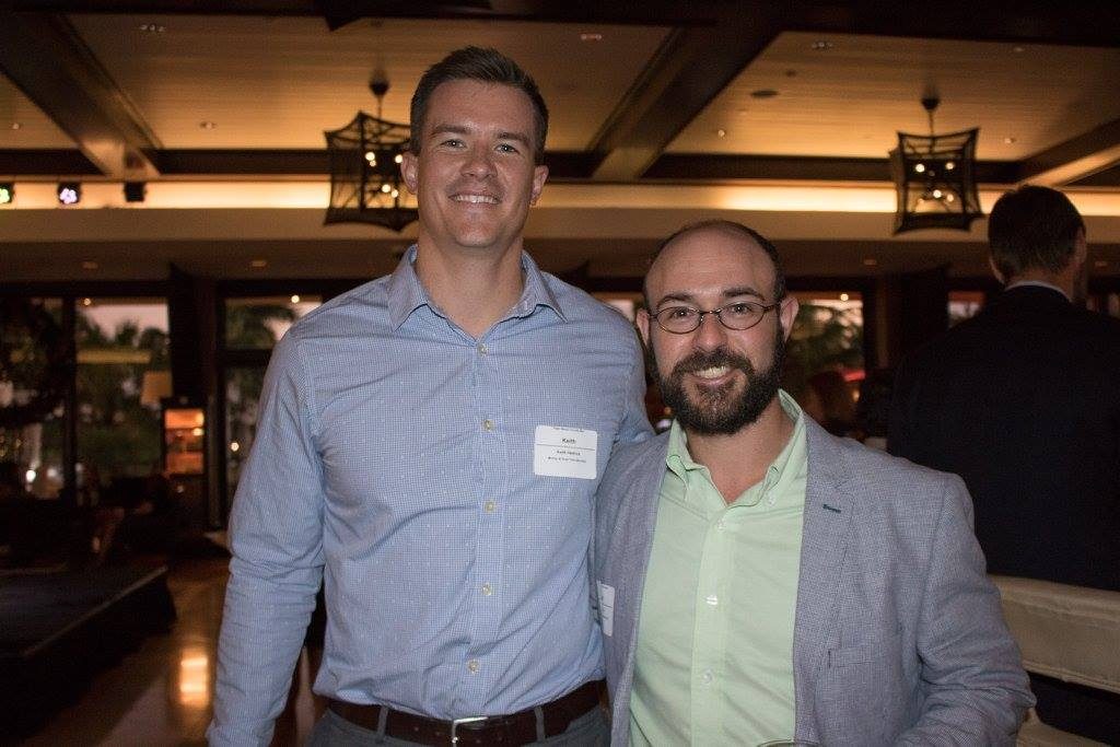 Attorneys Scott Perry & Keith Hendrick at PBCBA Young Lawyers Section's No Shave Novemvber Event.