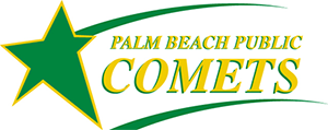 Green and Yellow Palm Beach Public School Logo