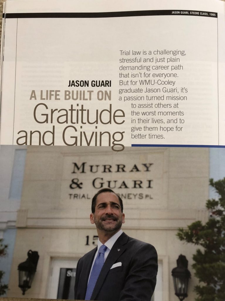 Attorney Jason Guari Featured in The Benchmark Magazine