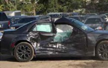 Black Car in Auto Accident