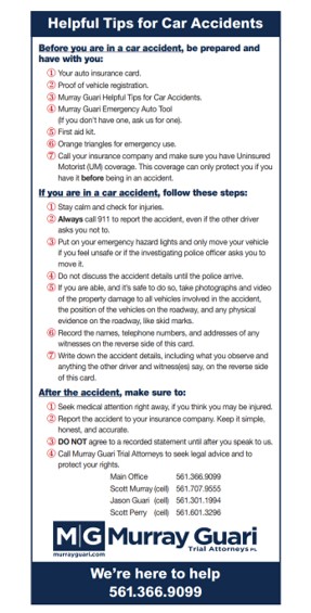 Cover of Auto Accident Checklist - instructions