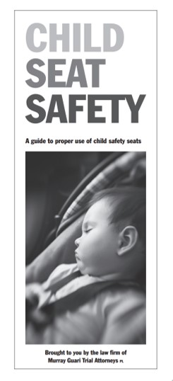 Child sleeping in car seat for Child Safety Seat Brochure