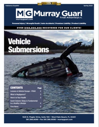 Murray Guari Newsletter Cover - Vehicle Submersion