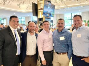 Partner Scott Perry with Event Host Vinny Cuomo and others at the Vinny Cuomo's Back to School Bash Networking Event
