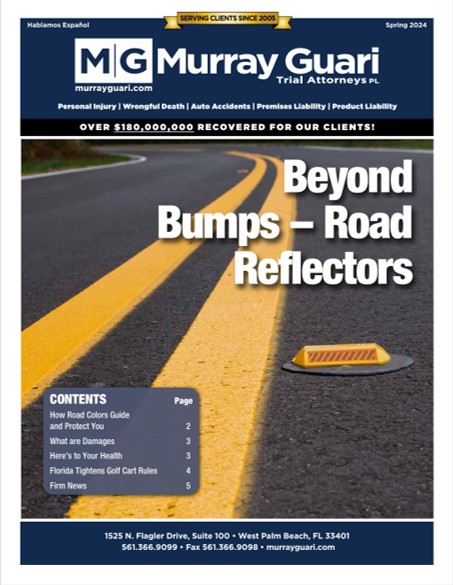 Murray Guari Spring Newsletter Cover - Beyond Bumps - Road Reflectors
