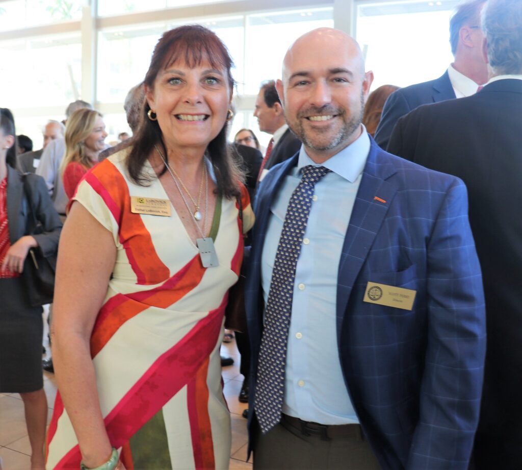 Attorney Scott Perry with Esther LaBovick at Palm Beach County Bar Association Judicial Event