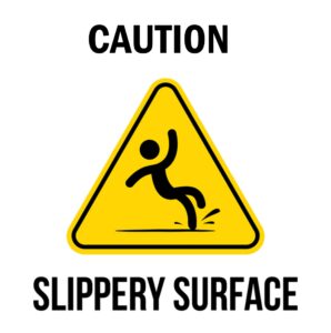 Yellow Safety Sign - Caution, Slippery Surface