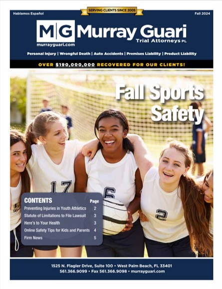 MG Fall Newsletter Cover - Fall Sports Safety - Girls Soccer Team Phhoto