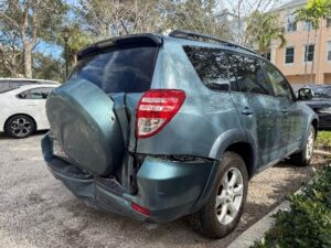 SUV that was involved in a rear-end collision
