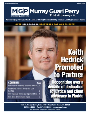 Murray Guari Perry Spring Newsletter Cover featuring Partner Keith Hedrick