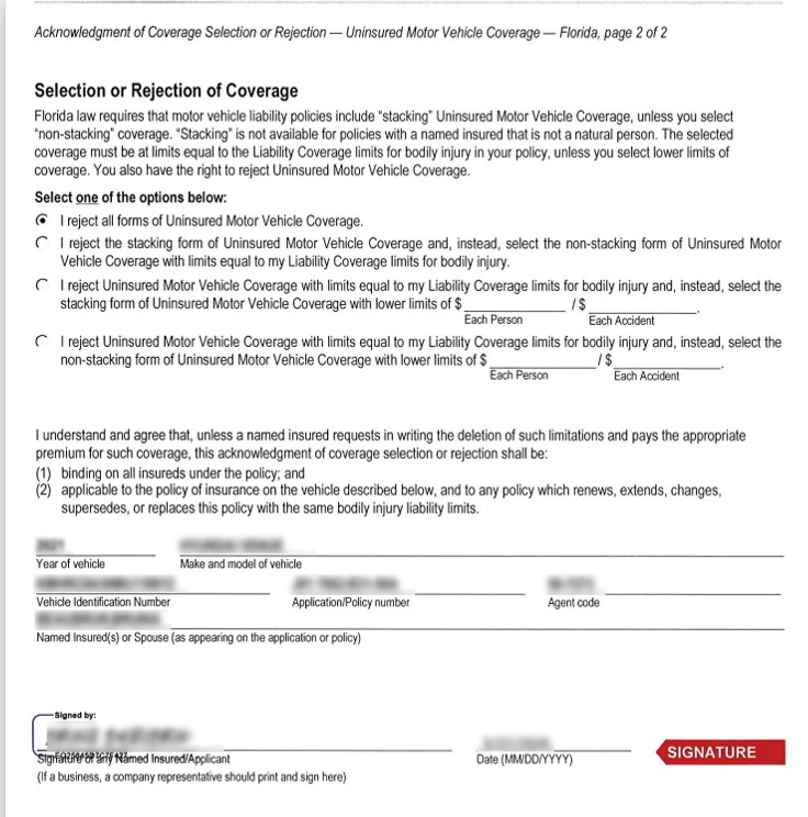 A Sample Dec Form